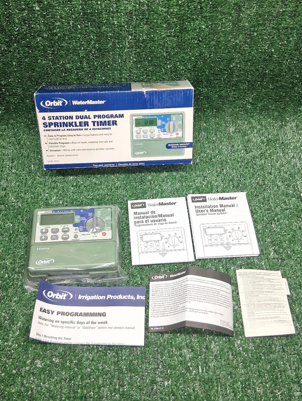 Orbit  Watermaster- 4 Station Dual Program Sprinkler Timer-  MC 57114
